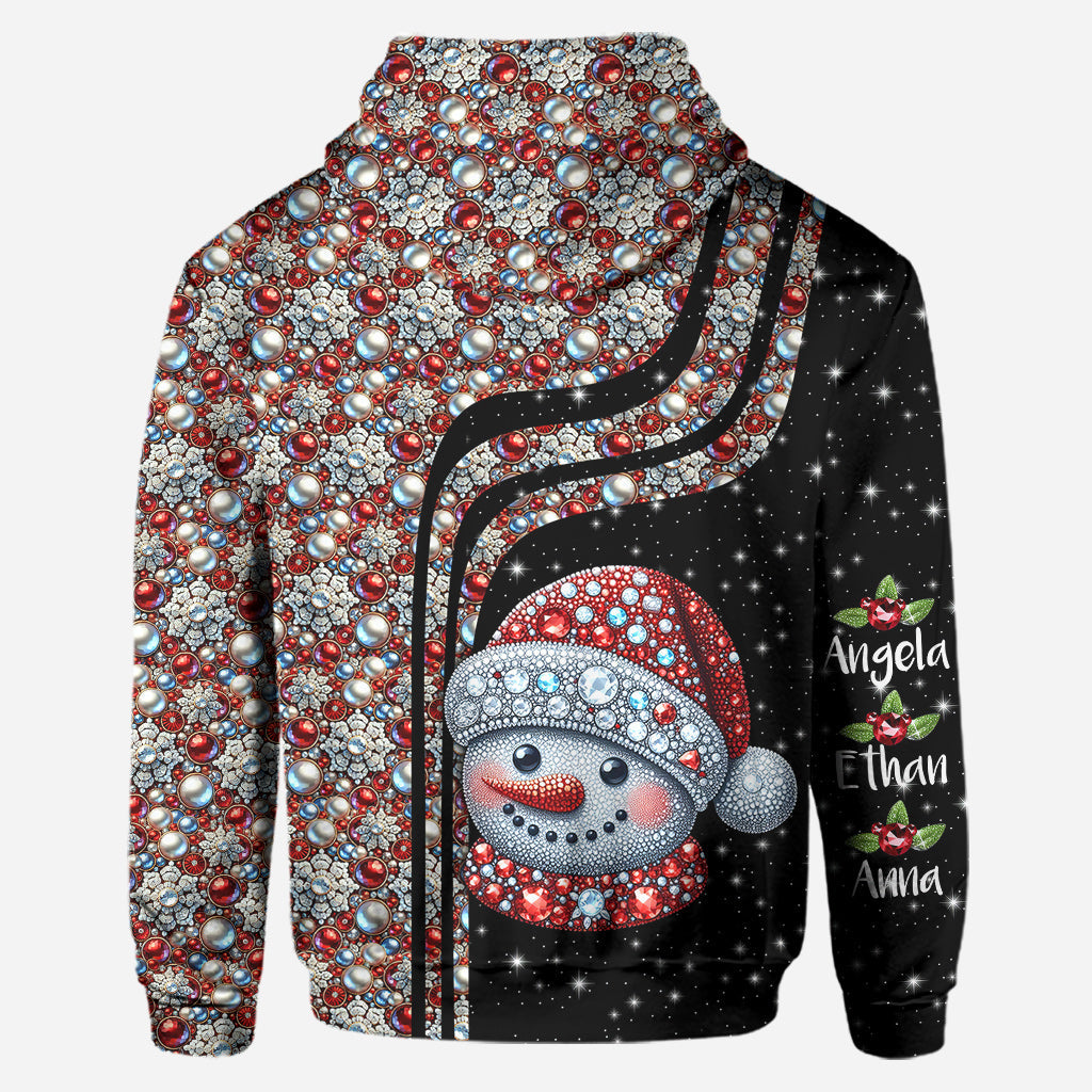 Grand-mère Bonhomme de Neige - Sweat à capuche et legging personnalisés Grand-mère