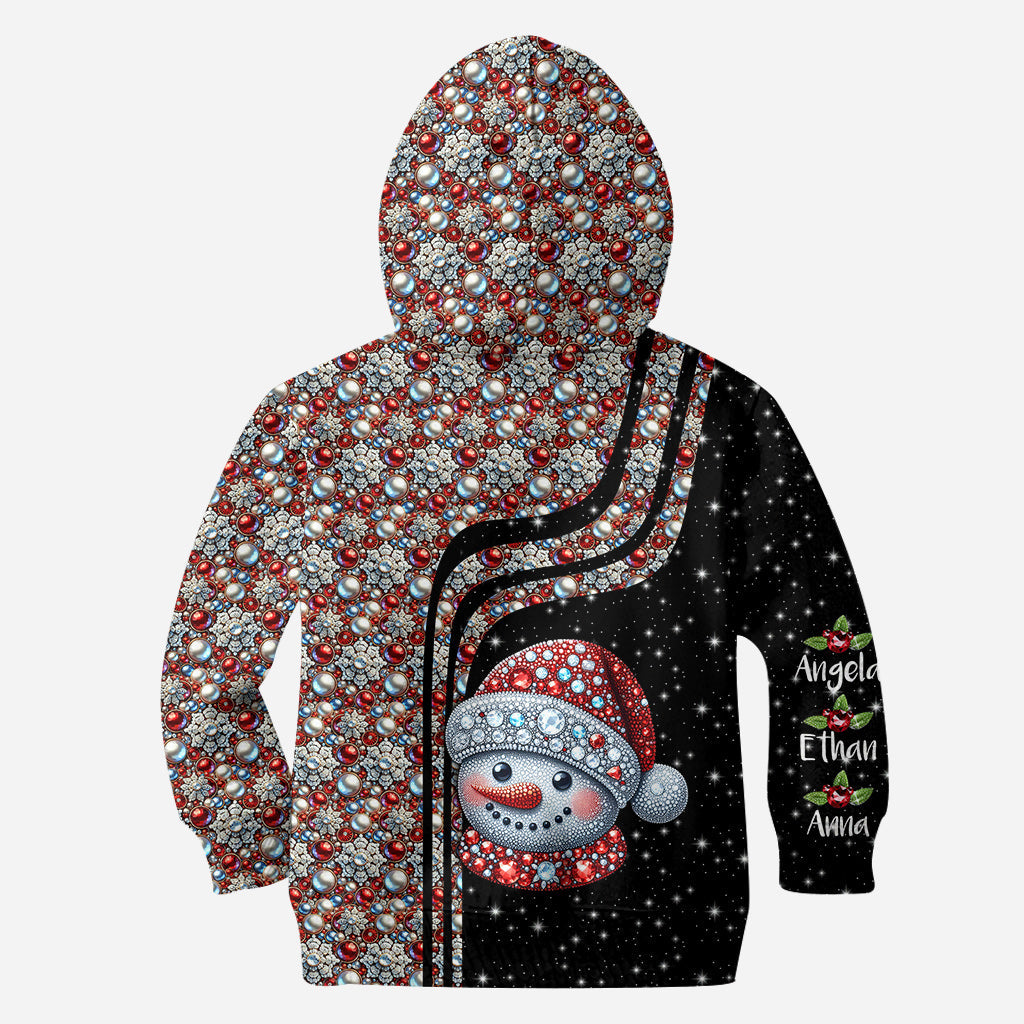 Grand-mère Bonhomme de Neige - Sweat à capuche et legging personnalisés Grand-mère