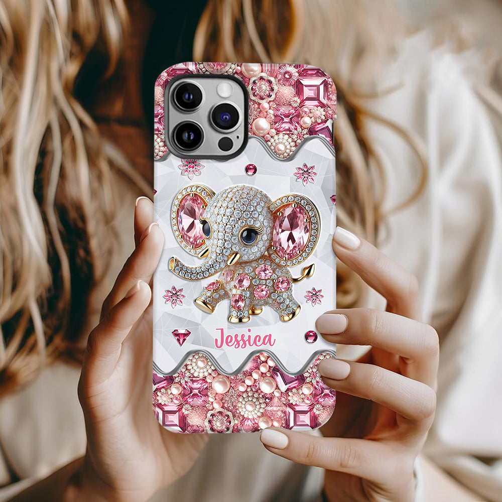 Just A Girl Who Loves Elephants - Personalized Elephant Full Print Phone Case