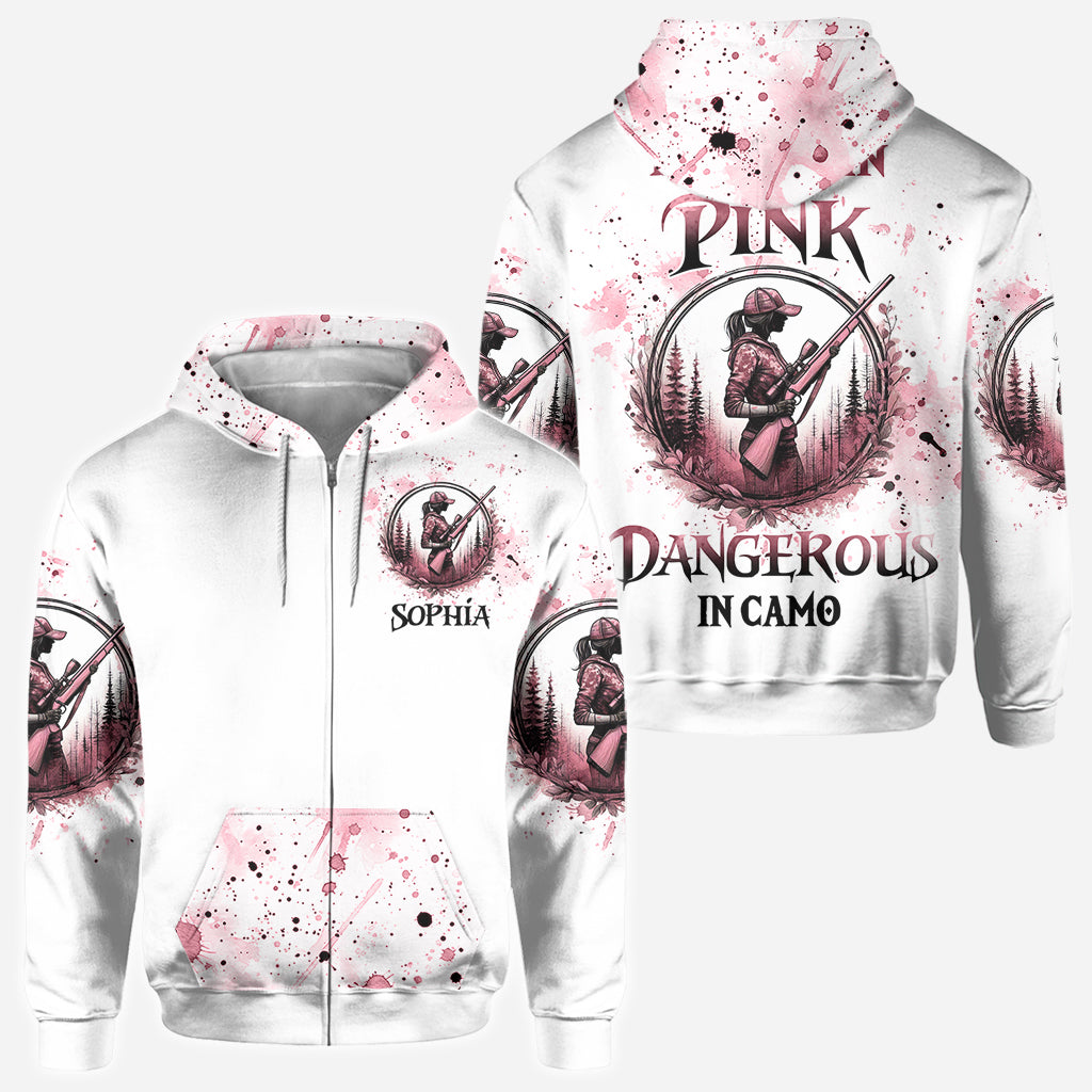 T-shirt de chasse personnalisé « Pretty in Pink »