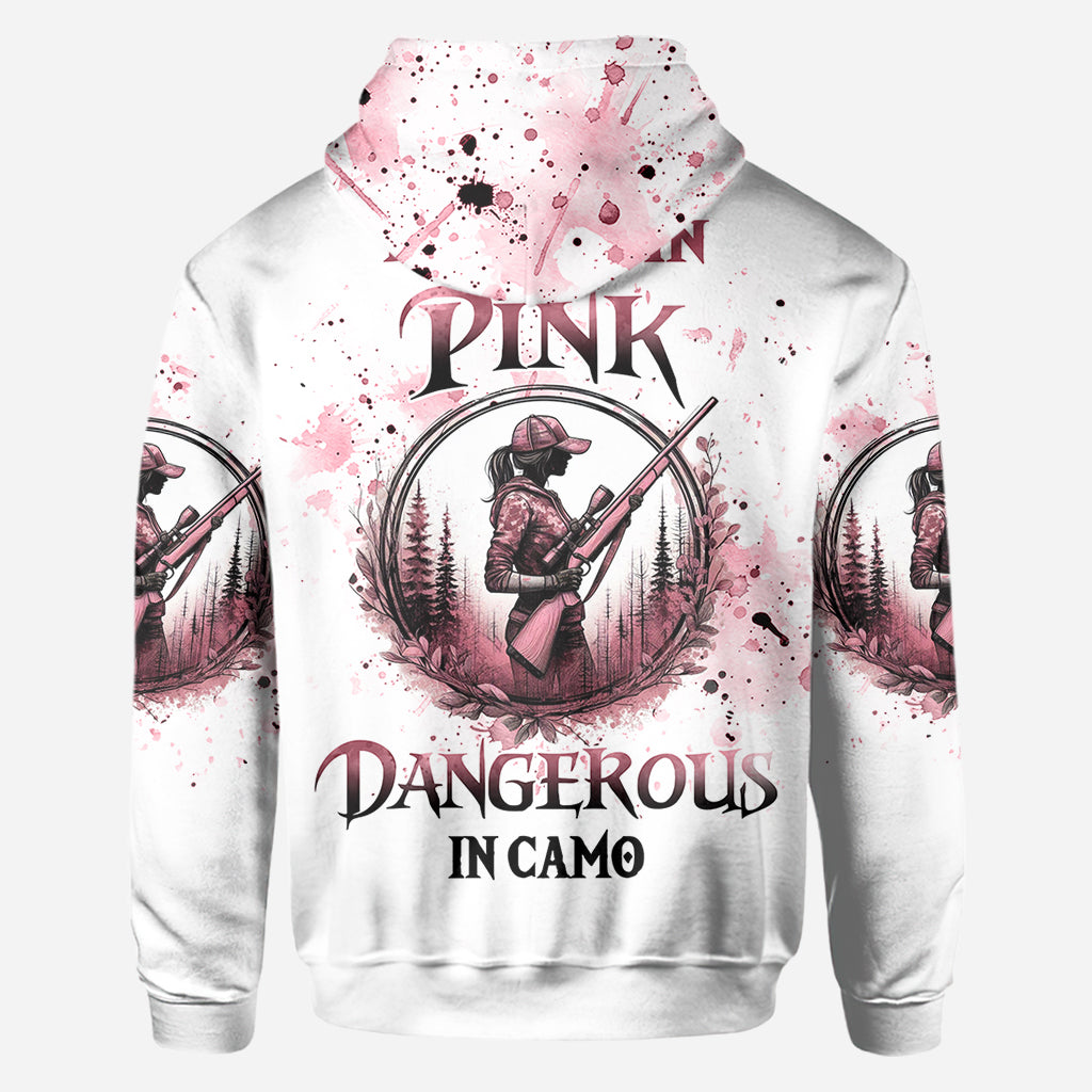 T-shirt de chasse personnalisé « Pretty in Pink »