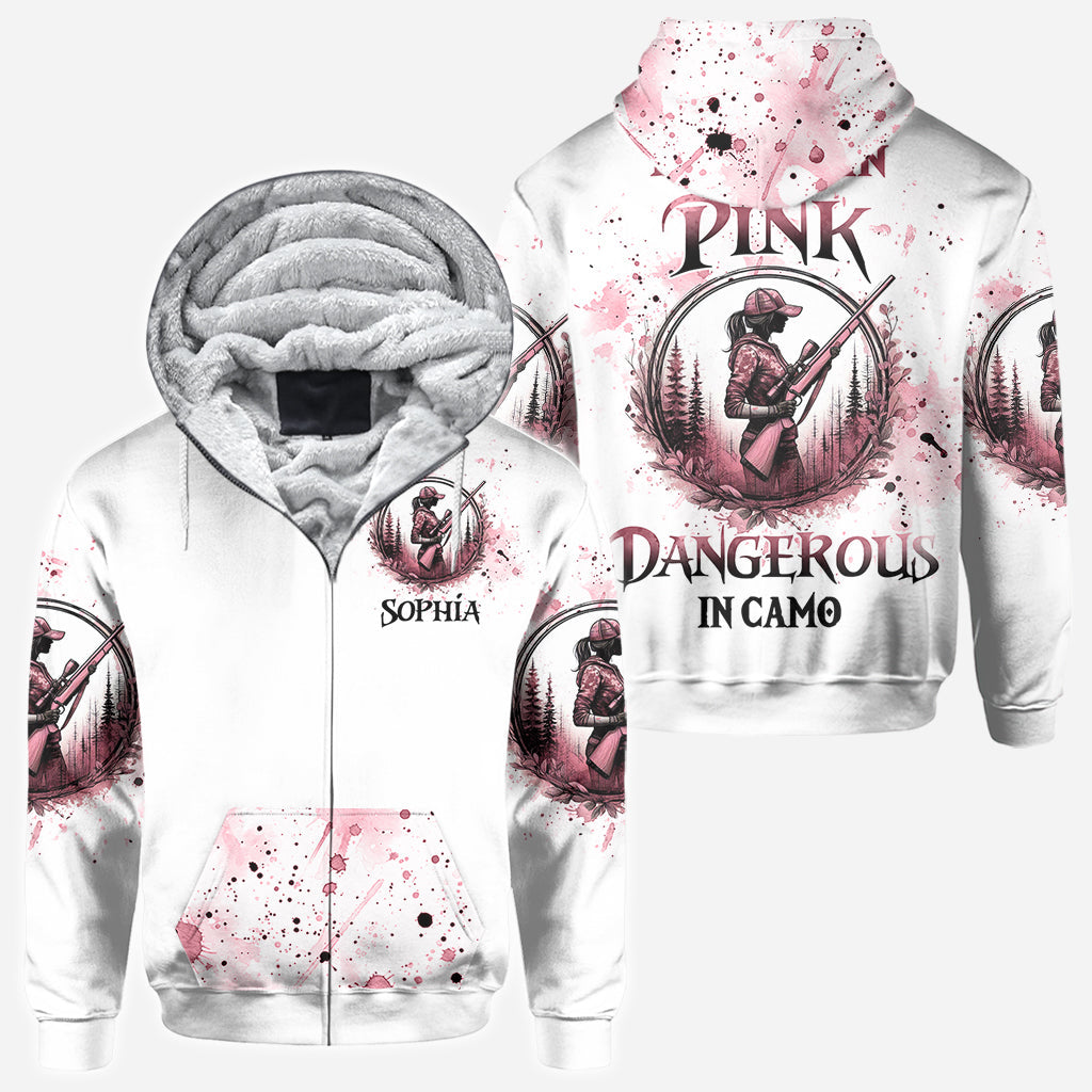 T-shirt de chasse personnalisé « Pretty in Pink »