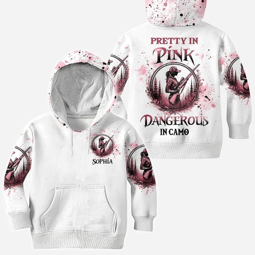 T-shirt de chasse personnalisé « Pretty in Pink »
