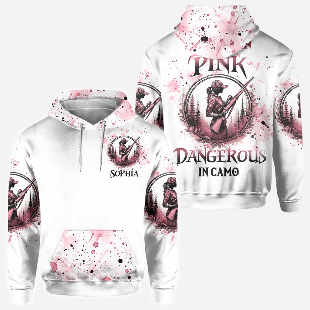 T-shirt de chasse personnalisé « Pretty in Pink »