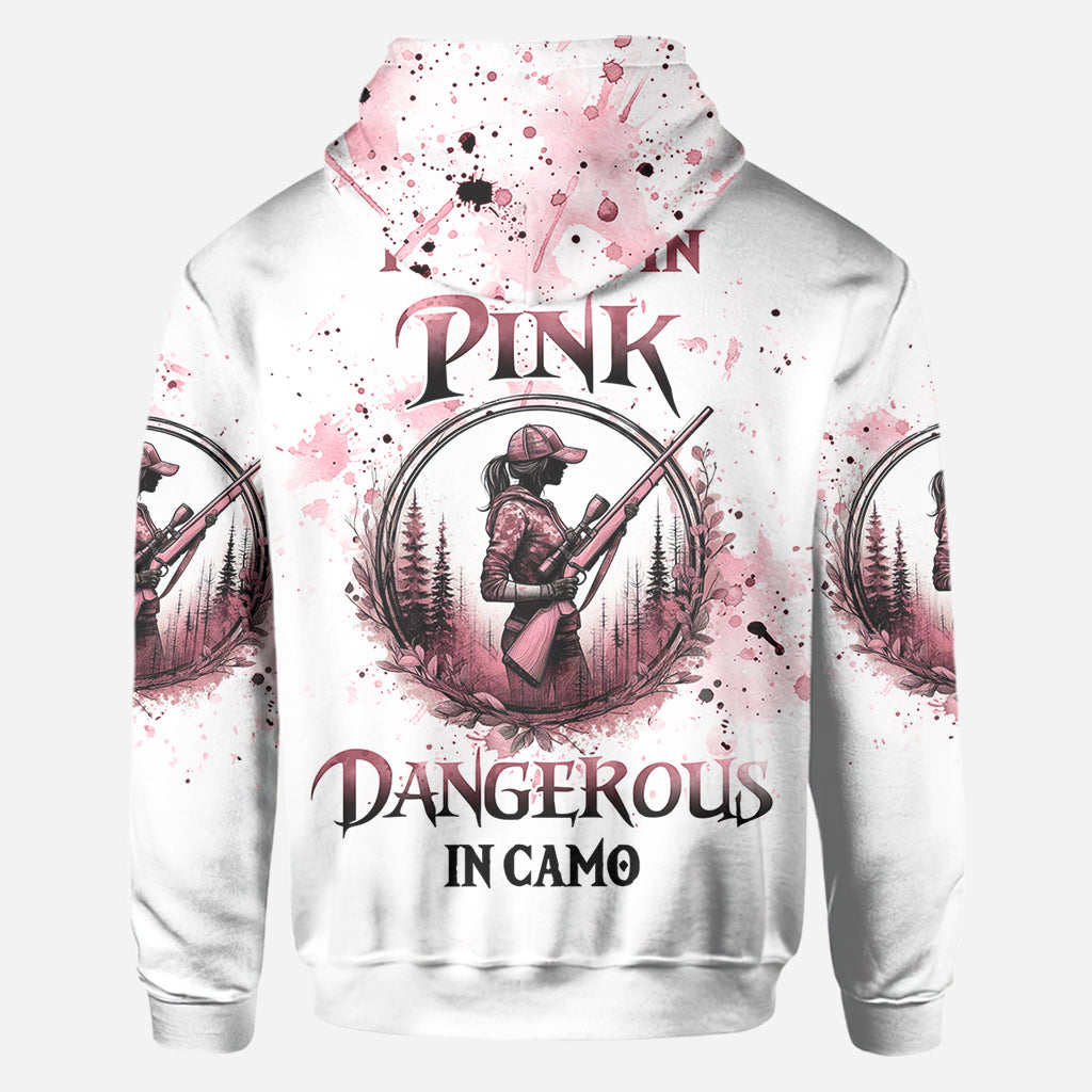 T-shirt de chasse personnalisé « Pretty in Pink »