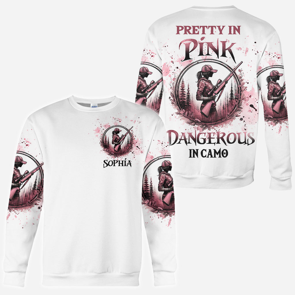 T-shirt de chasse personnalisé « Pretty in Pink »