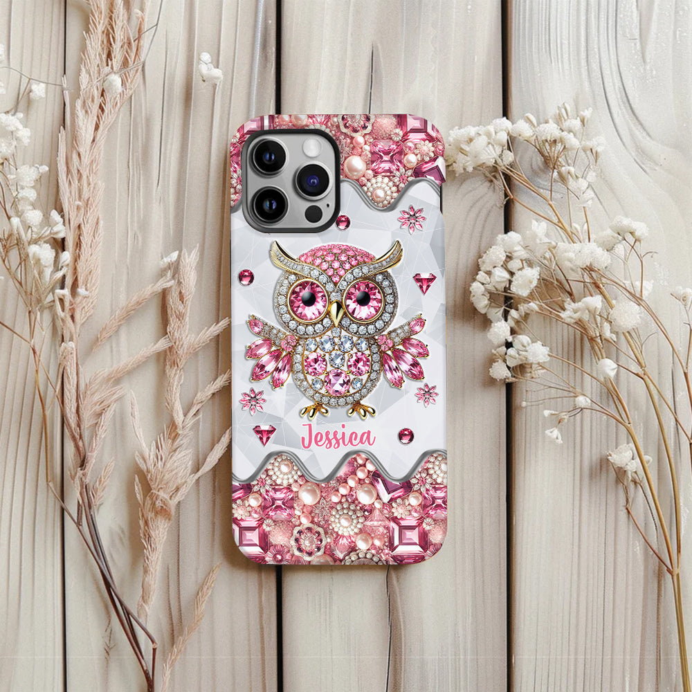 Juste une fille qui aime les hiboux - Coque de téléphone personnalisée avec motif hibou