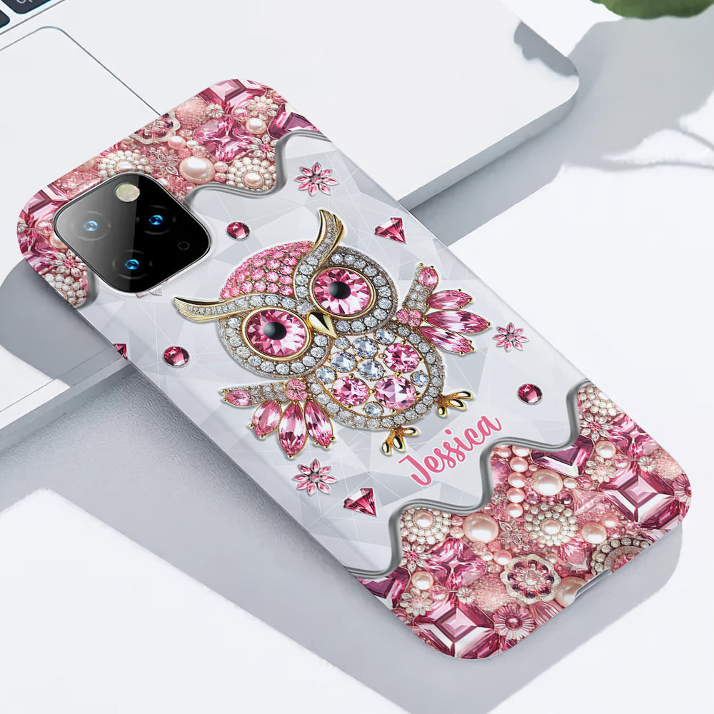 Juste une fille qui aime les hiboux - Coque de téléphone personnalisée avec motif hibou