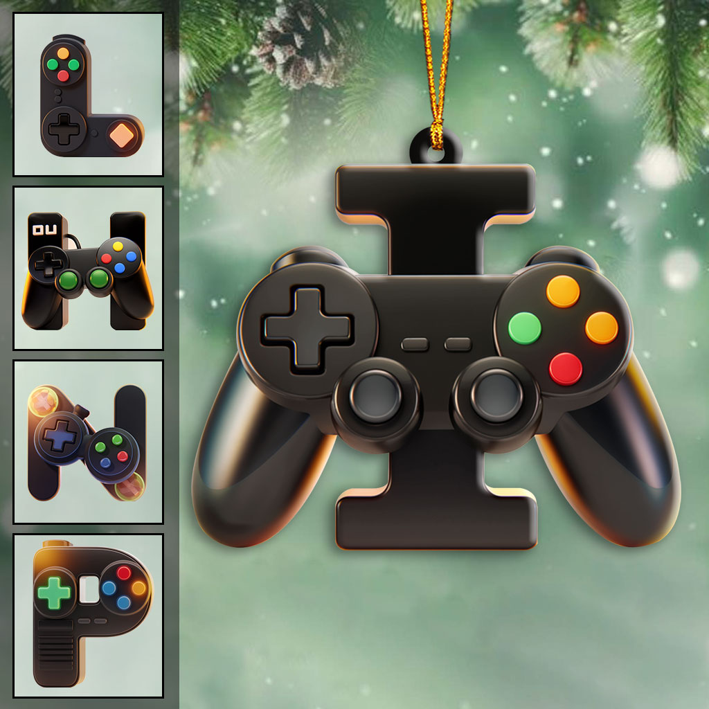 Alphabet de jeux vidéo - Ornement personnalisé pour enfant