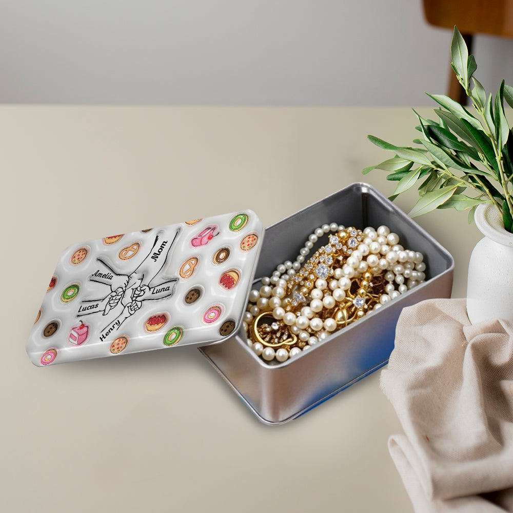 Cookies Mom Holding Hands - Personalized Mother Biscuit Tin