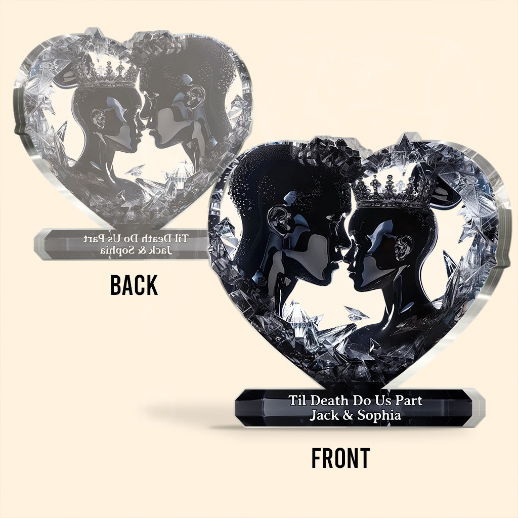 Jusqu'à ce que la mort nous sépare - Plaque acrylique personnalisée pour couple