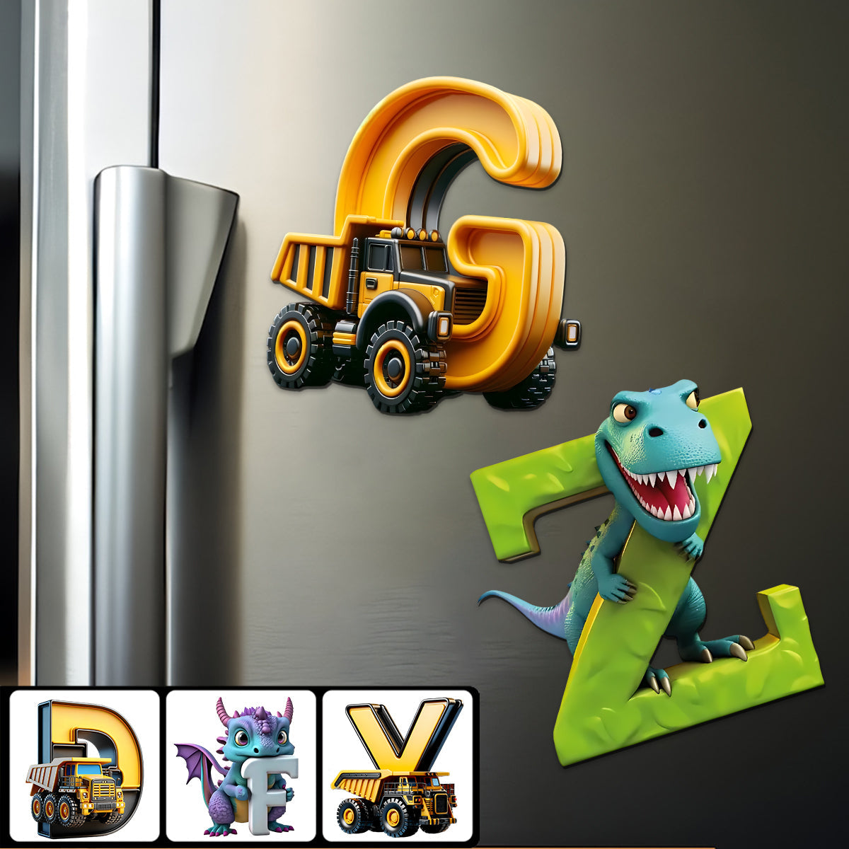 Lettres uniques - Aimant personnalisé pour enfant