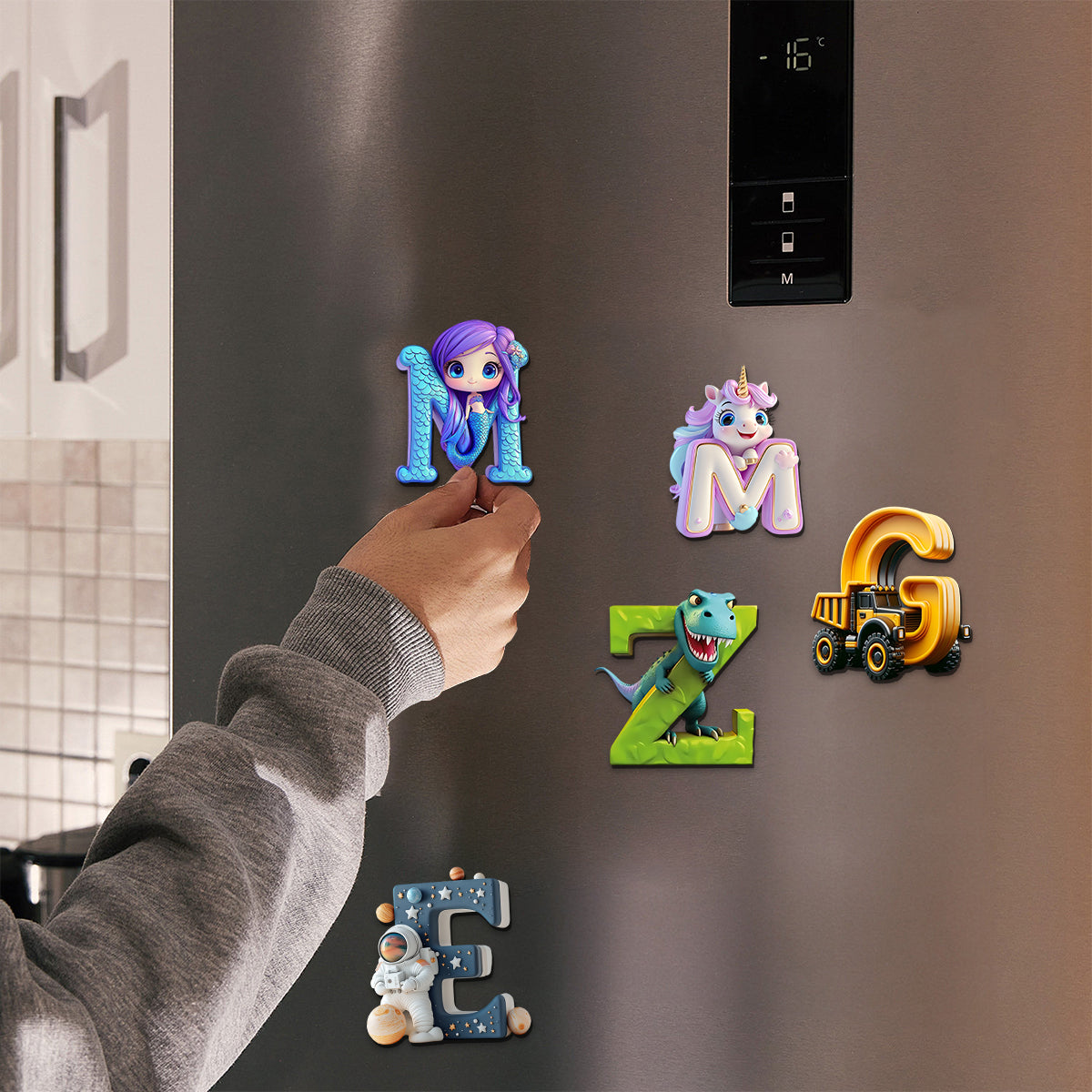 Lettres uniques - Aimant personnalisé pour enfant