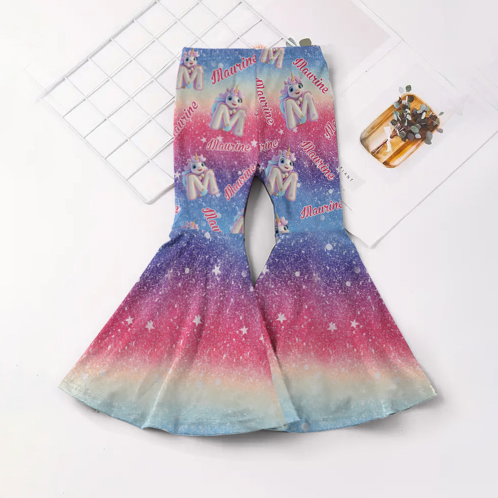 Magnifique licorne - Leggings évasés personnalisés pour enfant