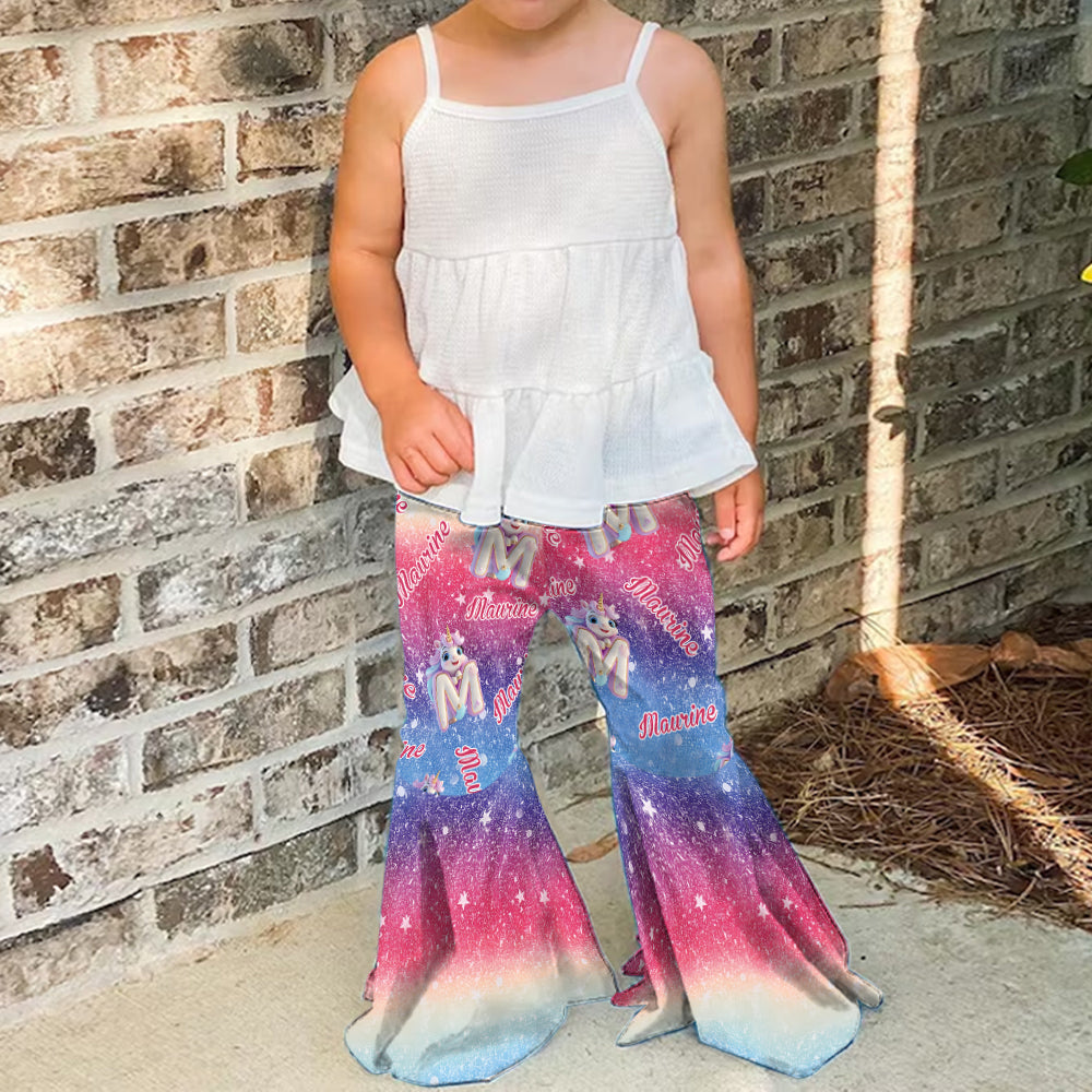 Magnifique licorne - Leggings évasés personnalisés pour enfant