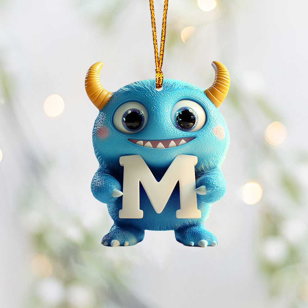 Monster Kid Letter Ornament - Personalized Kid Ornament