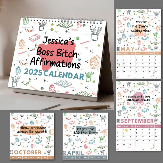 I Sparkle And I Shine Unapologetically - Personalized Colleague Wall Calendar & Desk Calendar