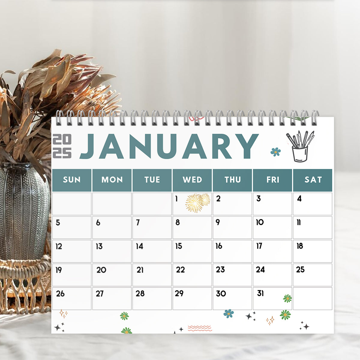 Je brille et j'éblouis sans complexe - Calendrier mural et de bureau personnalisé pour collègues