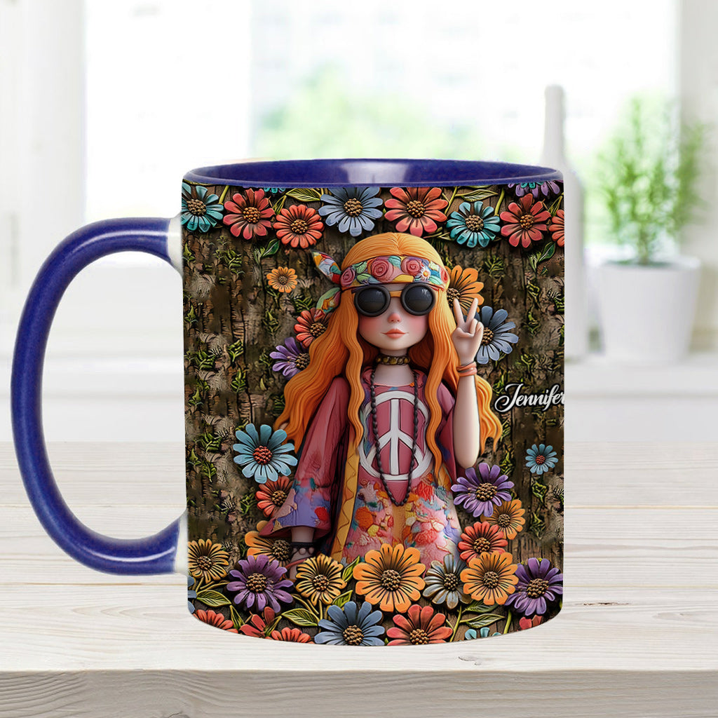 Assuming I'm Just an Old Lady Was Your First Mistake - Personalized Hippie Accent Mug