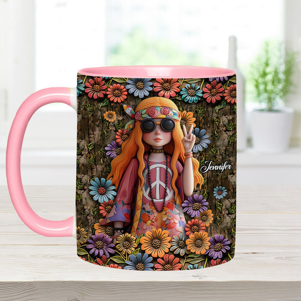 Assuming I'm Just an Old Lady Was Your First Mistake - Personalized Hippie Accent Mug