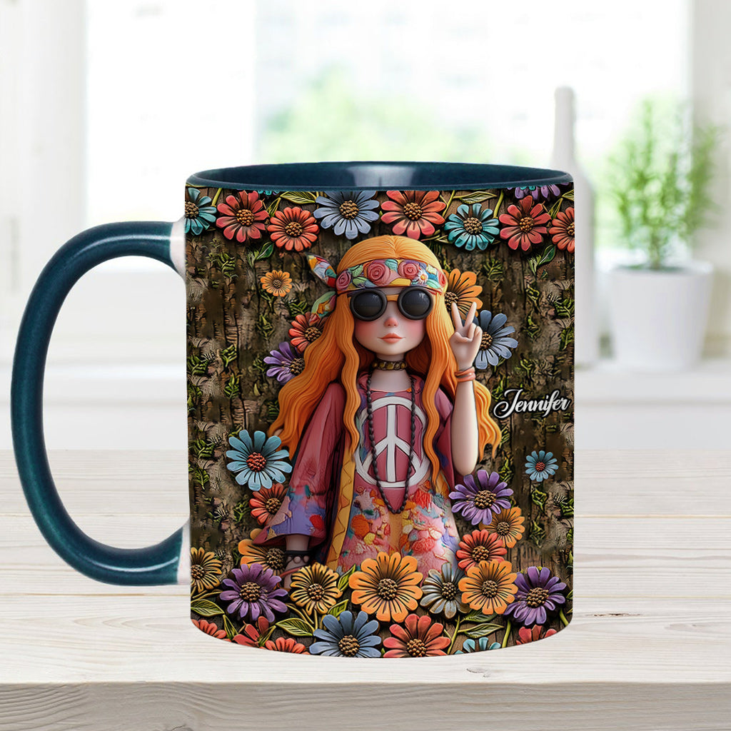 Assuming I'm Just an Old Lady Was Your First Mistake - Personalized Hippie Accent Mug