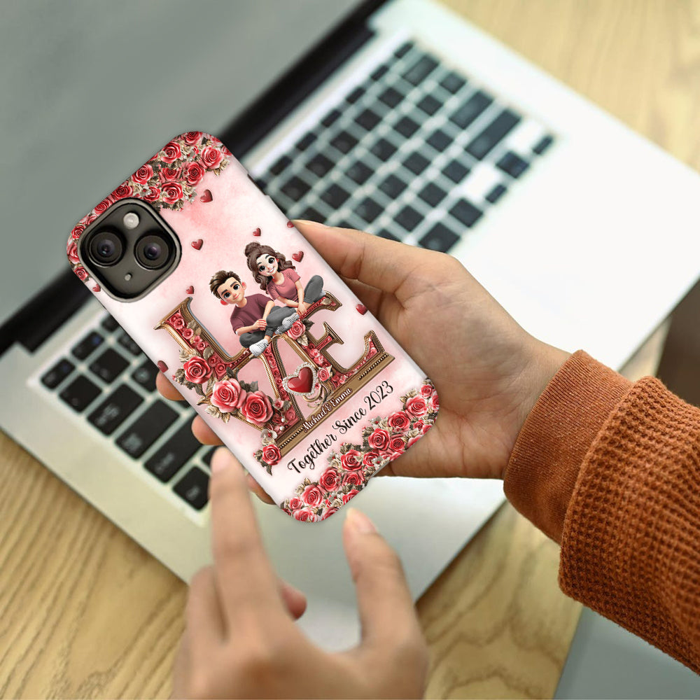 Je t'aimerai toujours - Coque de téléphone personnalisée pour couple avec impression intégrale