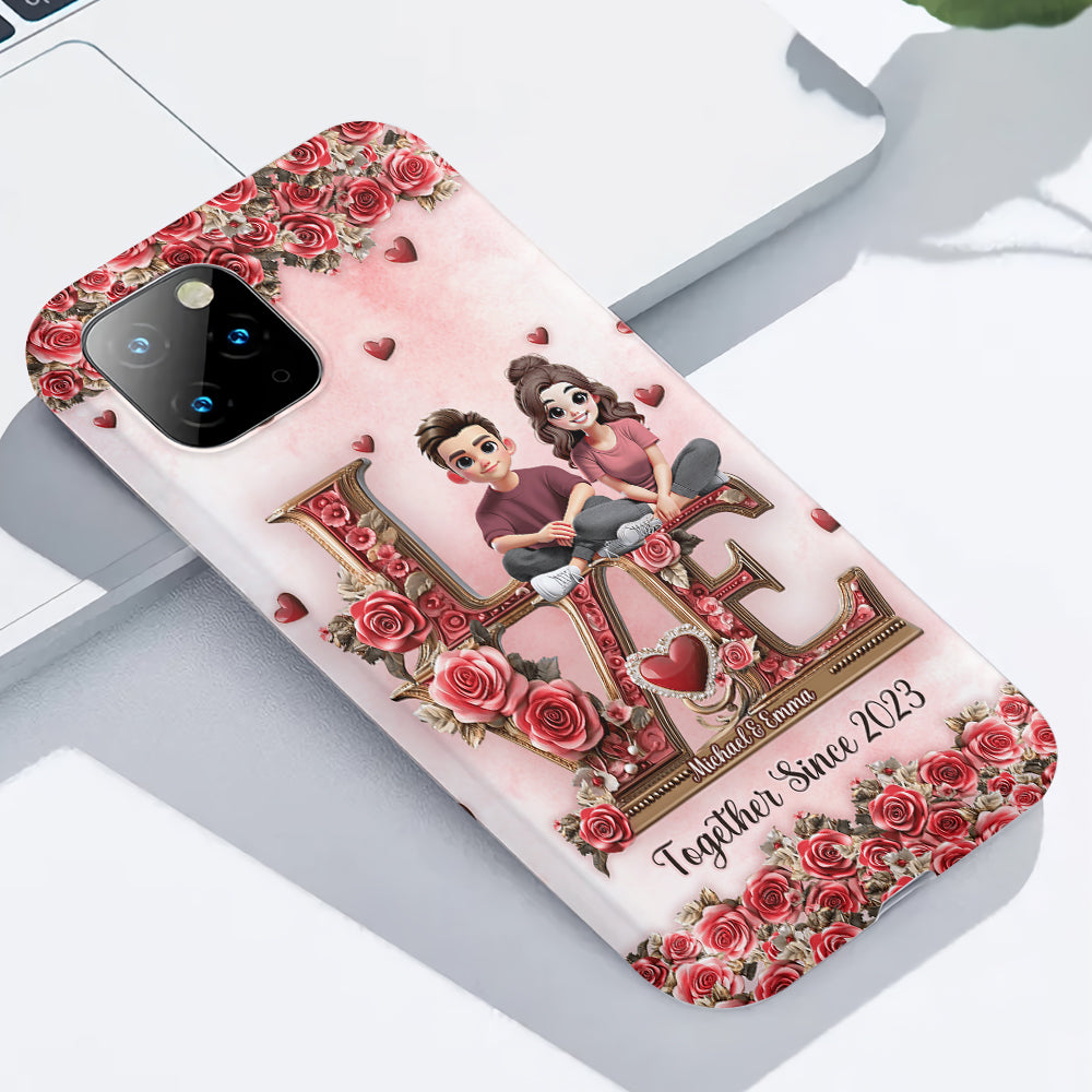 Je t'aimerai toujours - Coque de téléphone personnalisée pour couple avec impression intégrale