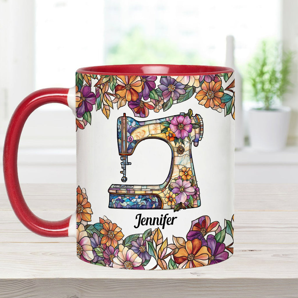 Stunning Sewing Machine - Personalized Sewing Accent Mug