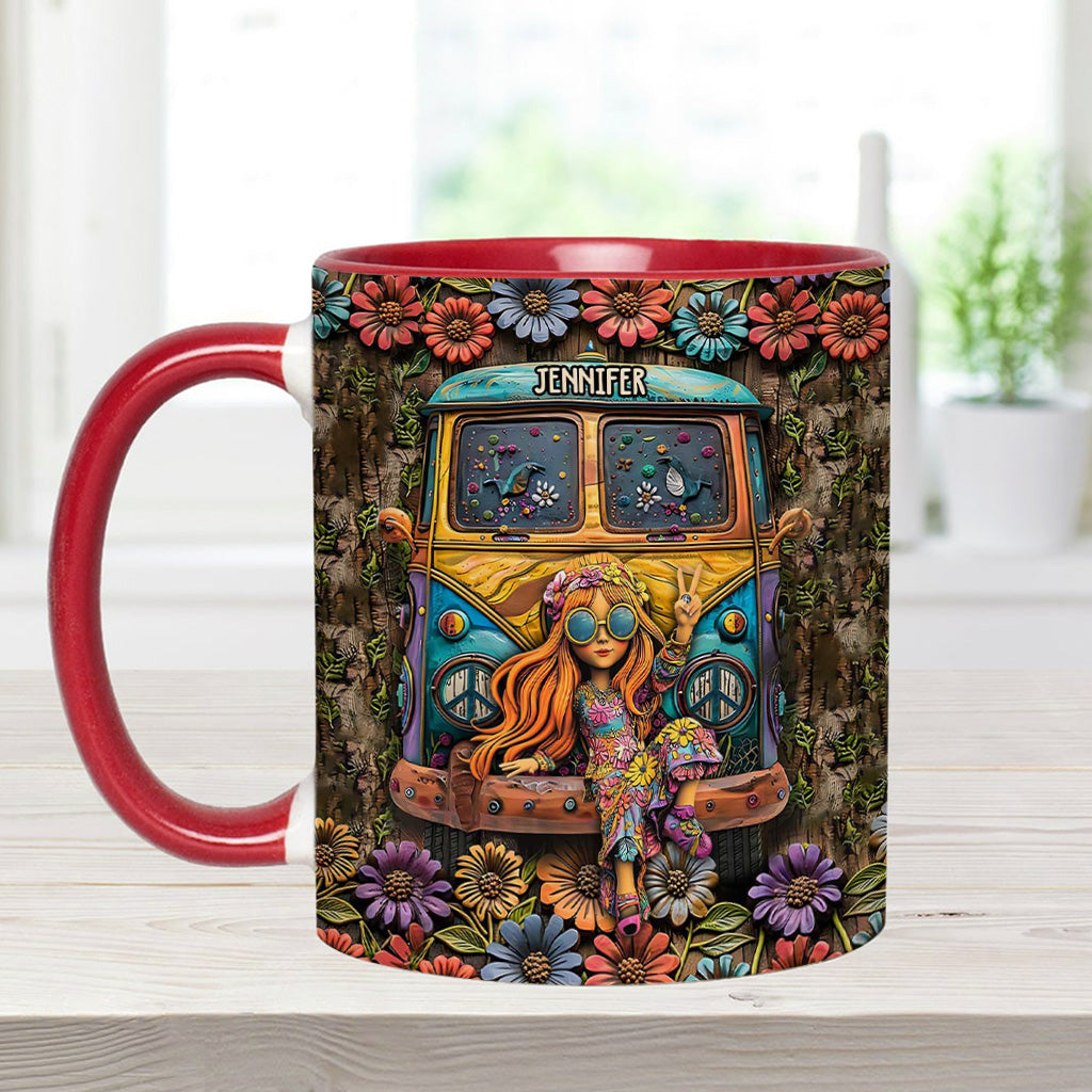 Awesome Caravan - Personalized Hippie Accent Mug