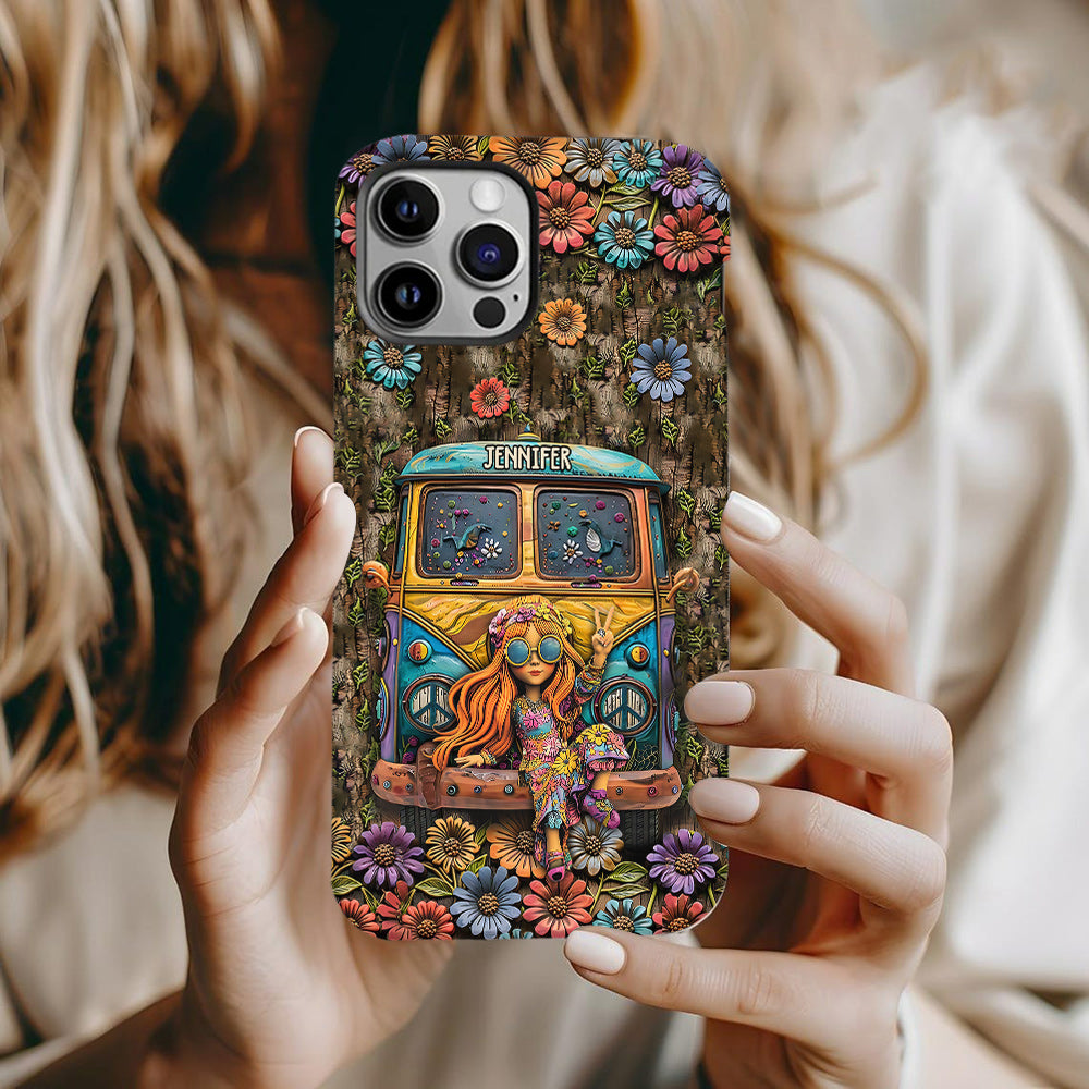 Coque de téléphone personnalisée Cute Caravan - Hippie avec imprimé intégral
