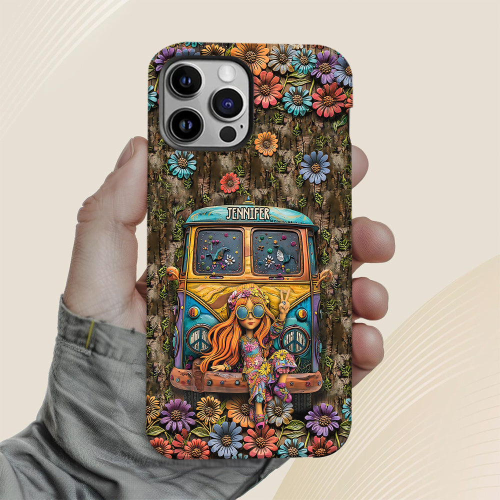 Coque de téléphone personnalisée Cute Caravan - Hippie avec imprimé intégral