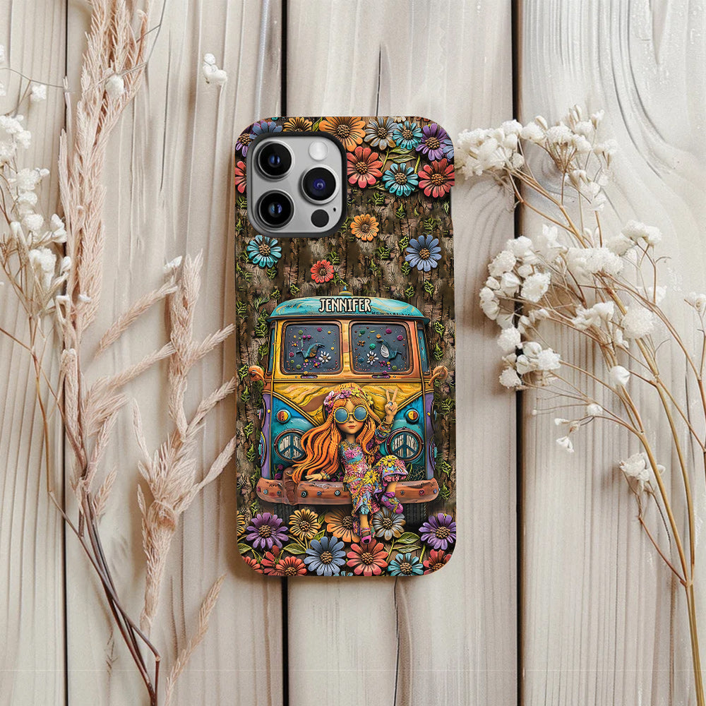 Coque de téléphone personnalisée Cute Caravan - Hippie avec imprimé intégral