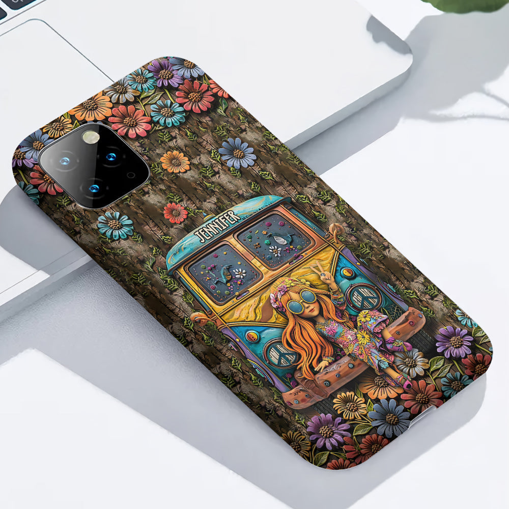 Coque de téléphone personnalisée Cute Caravan - Hippie avec imprimé intégral