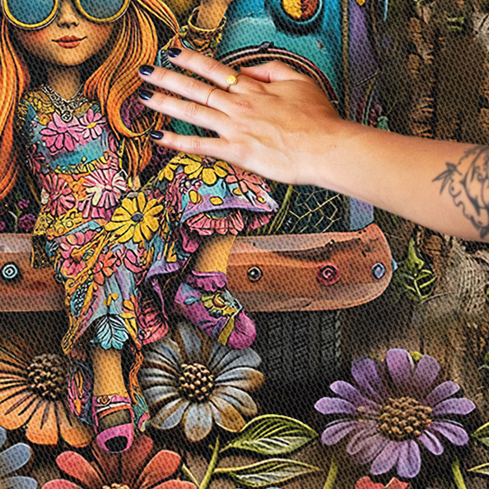 Amoureux du hippie - Couverture tissée hippie personnalisée