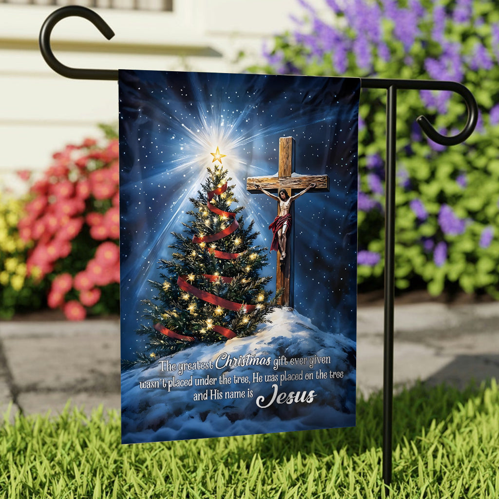 The Greatest Gift - Personalized Christian Garden Flag