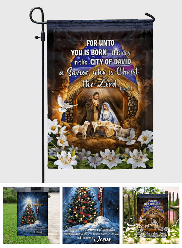 The Greatest Gift - Personalized Christian Garden Flag