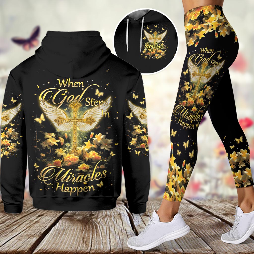Sweat à capuche et legging chrétiens personnalisés « Les miracles existent »