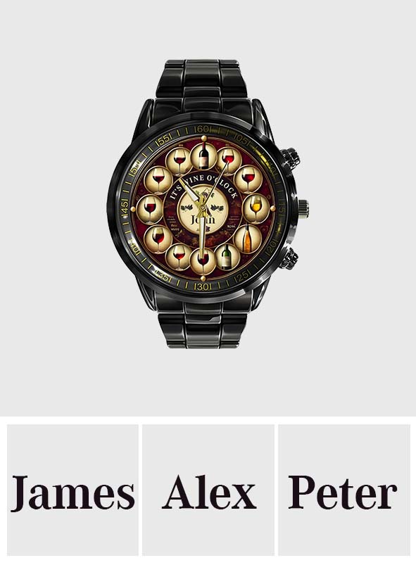 It's Wine O'clock - Personalized Wine Hand Watch