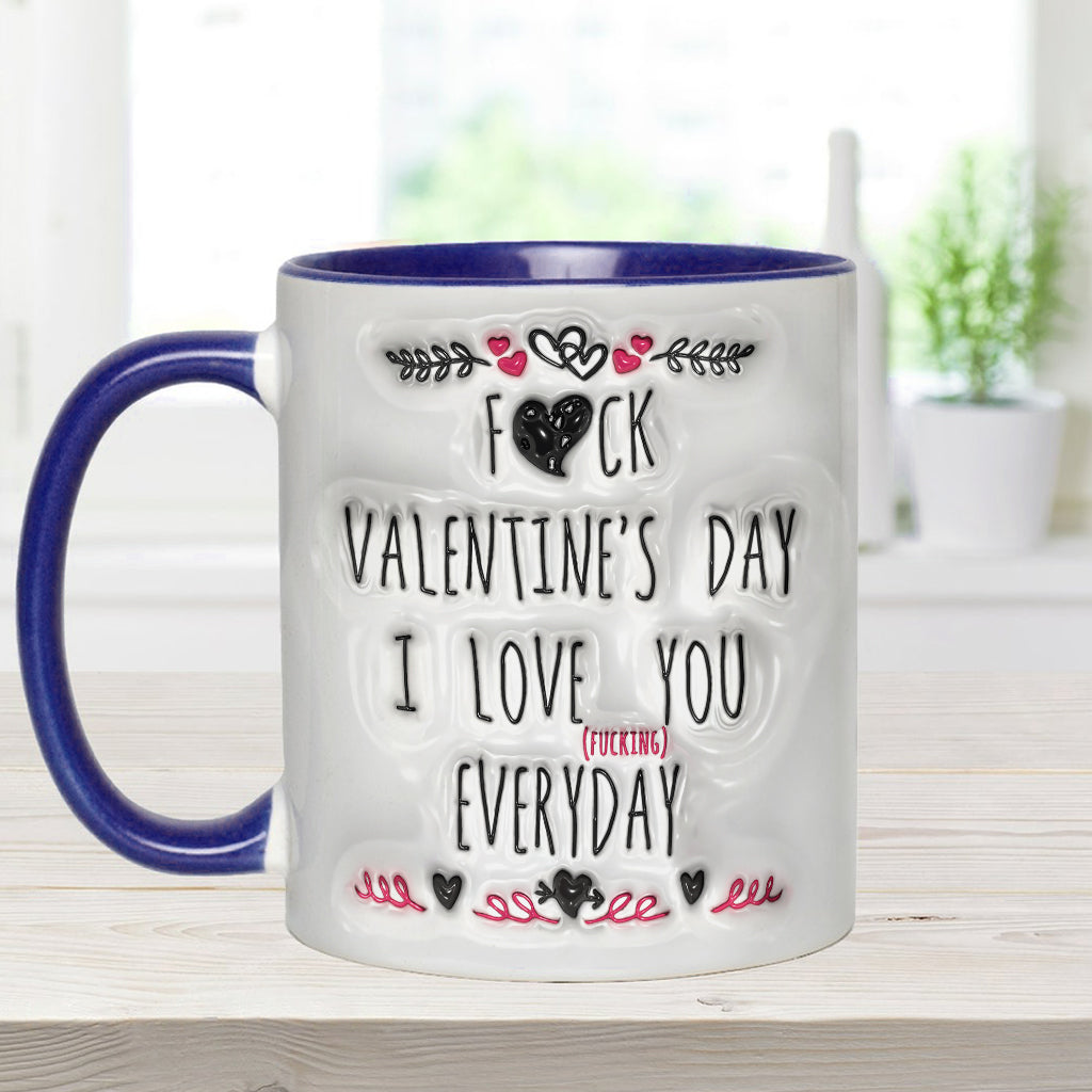 I Love You Every Day - Personalized Couple Accent Mug