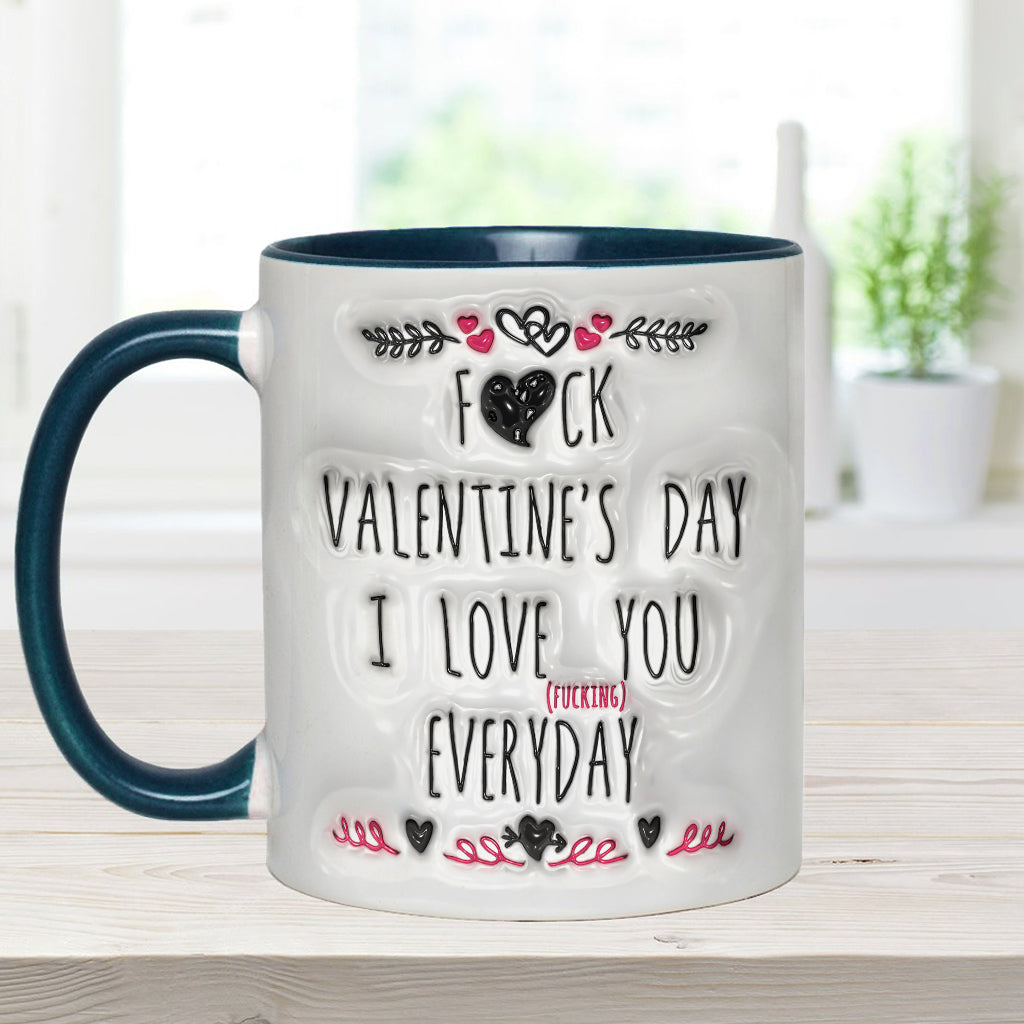 I Love You Every Day - Personalized Couple Accent Mug
