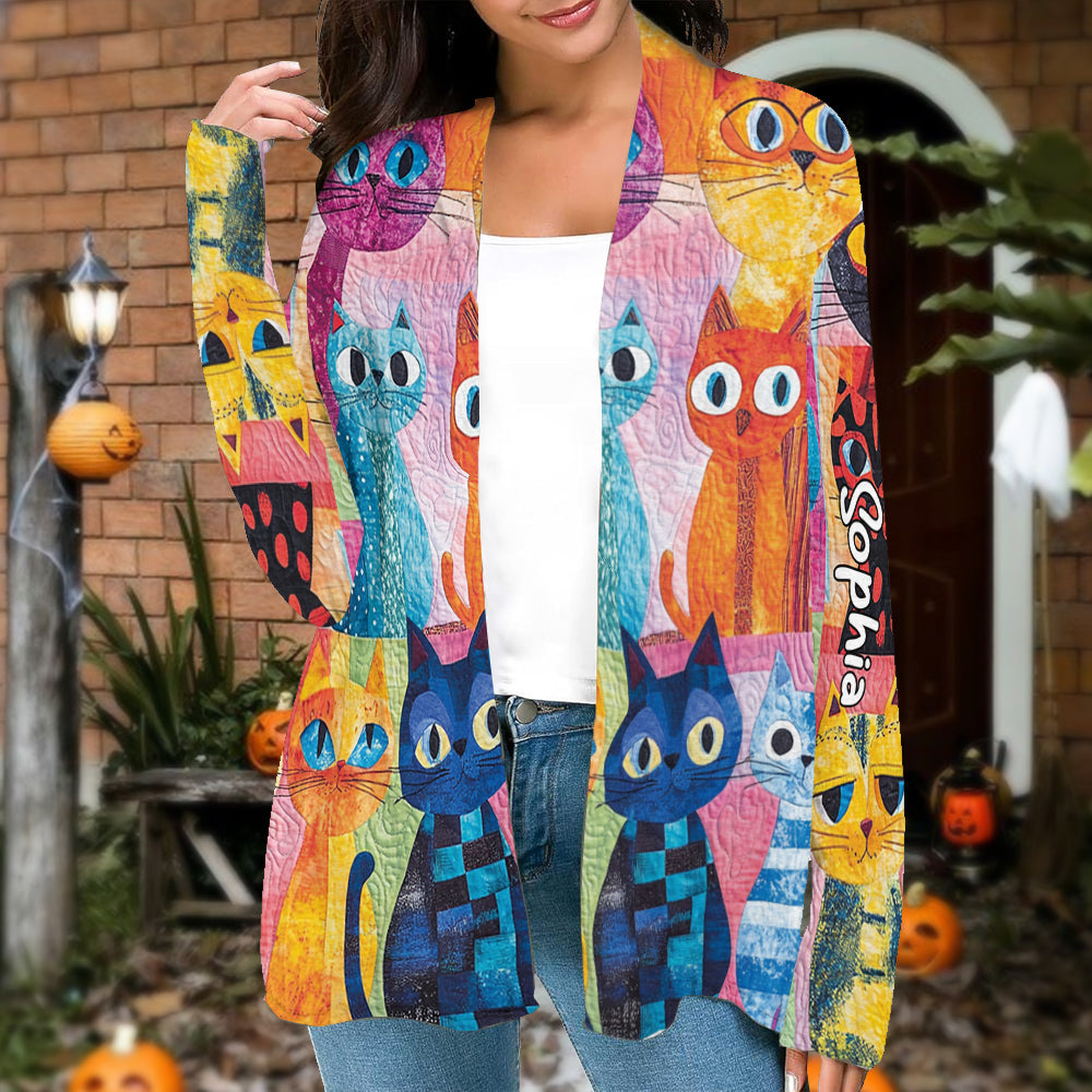 Cat Lady - Personalized Cat Cardigan