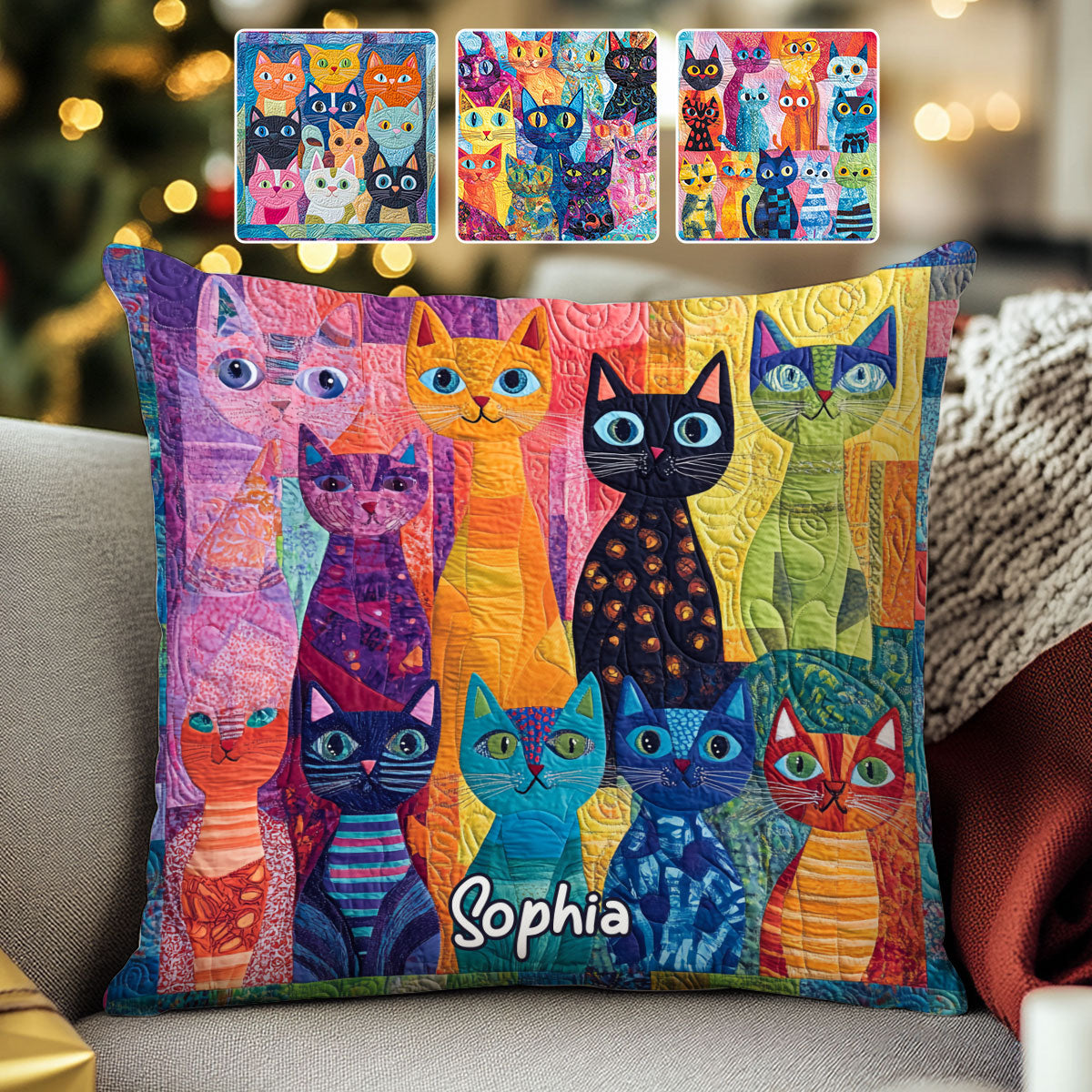 Love Cats - Personalized Cat Throw Pillow