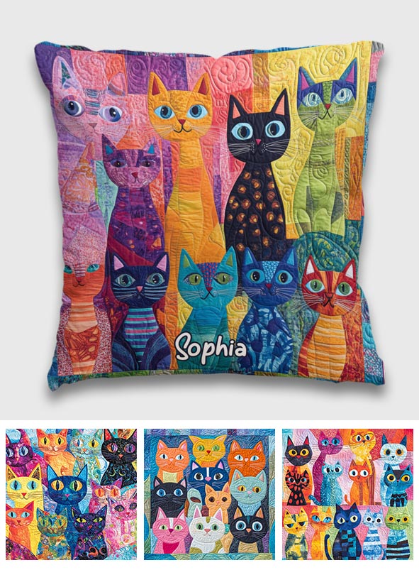 Love Cats - Personalized Cat Throw Pillow