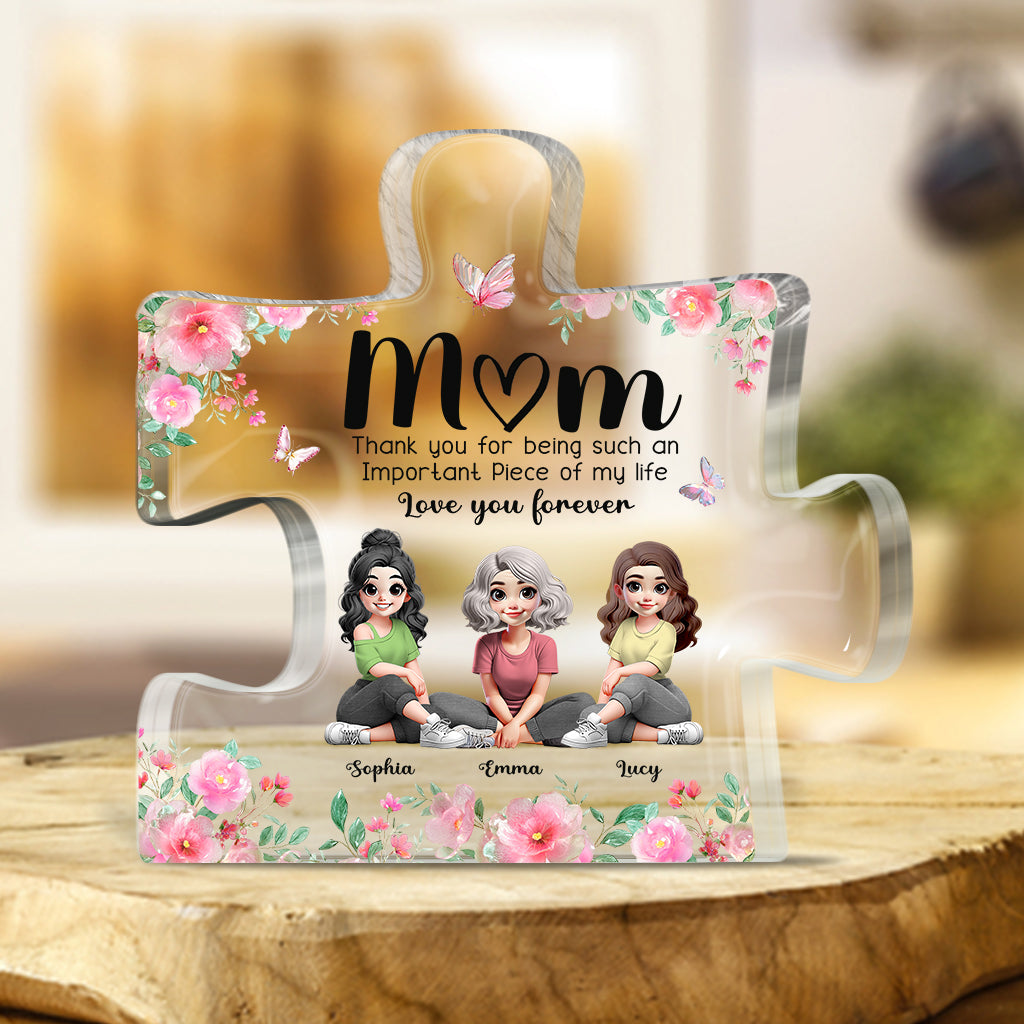 Important dans ma vie - Plaque acrylique personnalisée pour maman