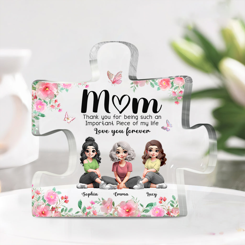 Important dans ma vie - Plaque acrylique personnalisée pour maman
