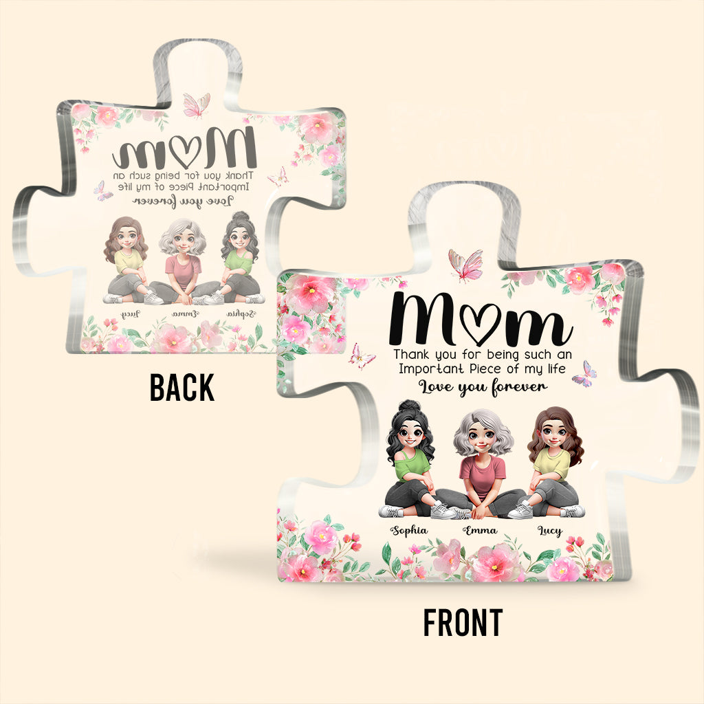 Important dans ma vie - Plaque acrylique personnalisée pour maman