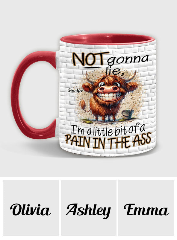 Not Gonna Lie - Personalized Accent Mug
