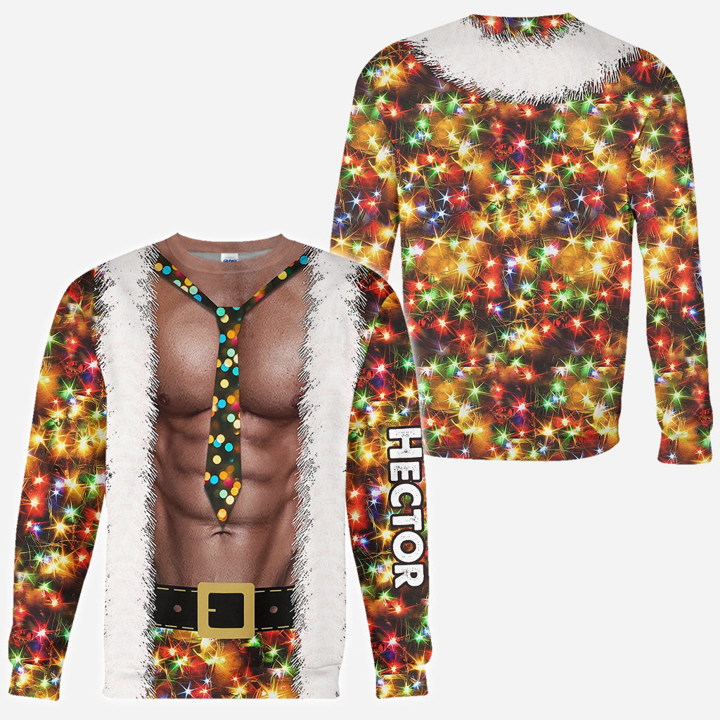 Bébé Père Noël arrive - T-shirt personnalisé pour couple