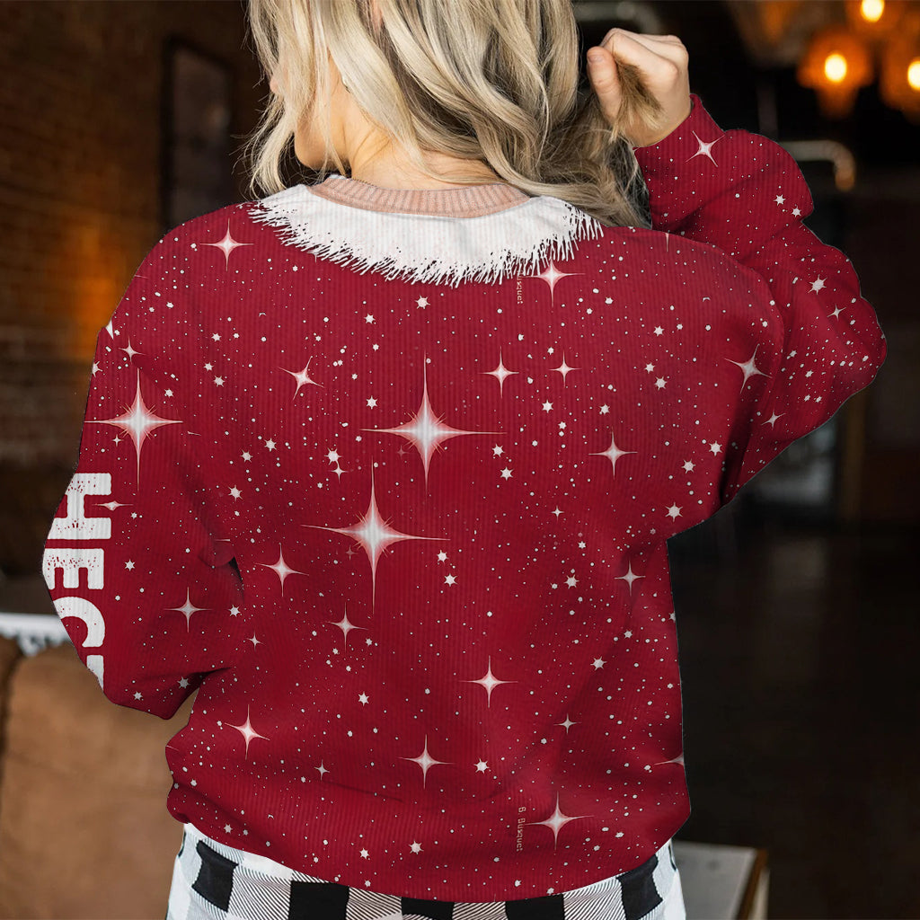 Hohoho I'm Your Santa - Personalized Couple Ugly Sweater