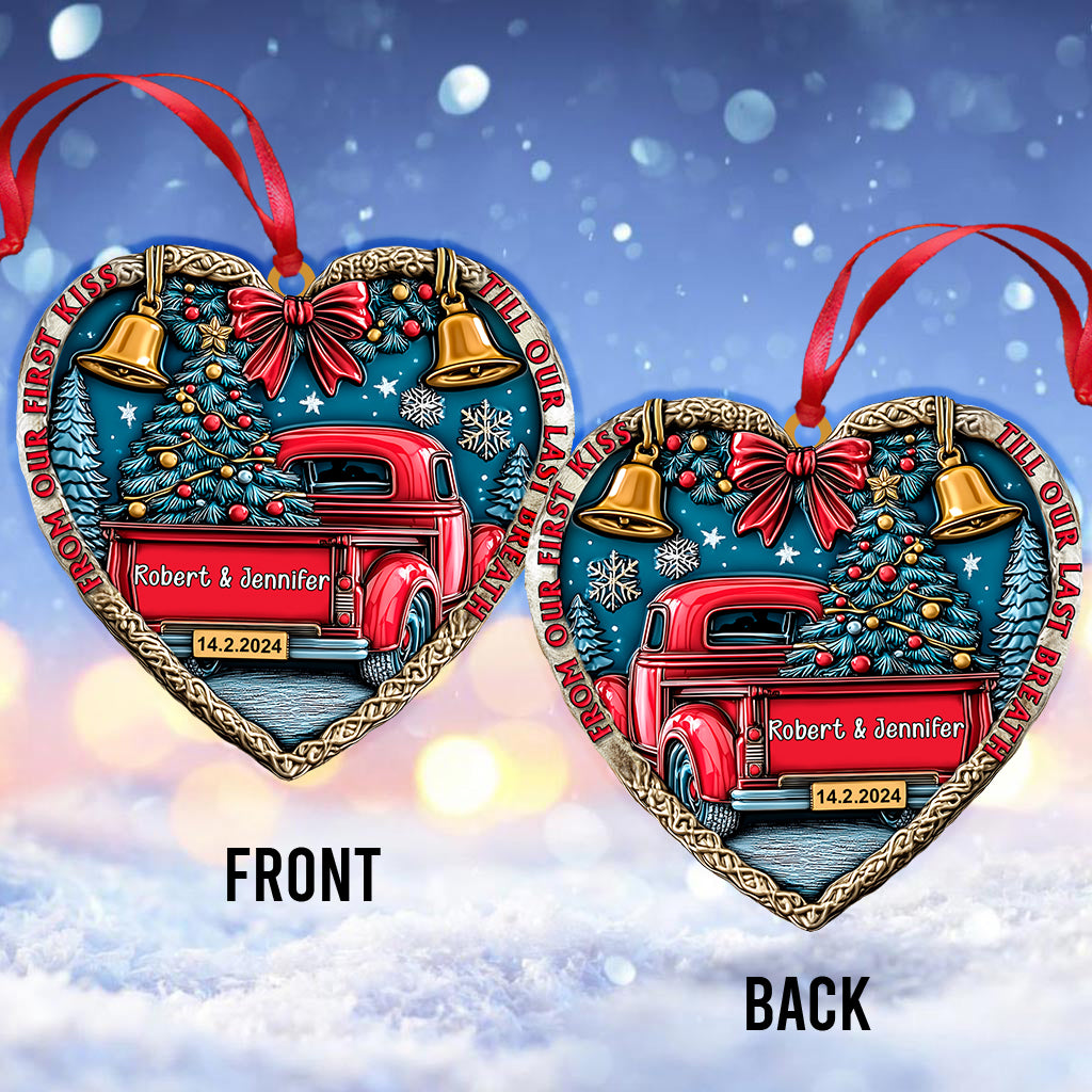 De notre premier baiser à notre dernier souffle - Ornement personnalisé pour couple
